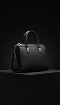 Bolso de cuero italiano negro